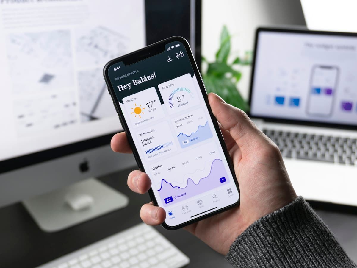 Mobile app interface on a phone screen